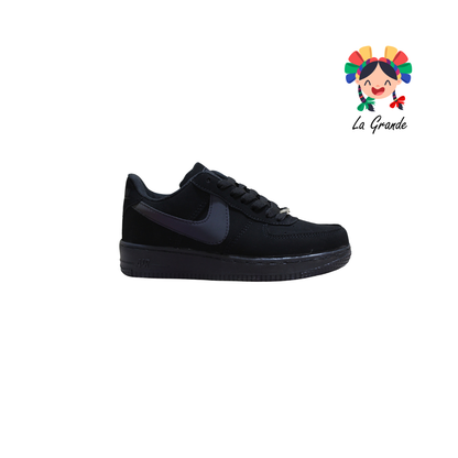 002 LERMI Negro Tornasol Nobuck Tenis Casual Para Dama y Joven
