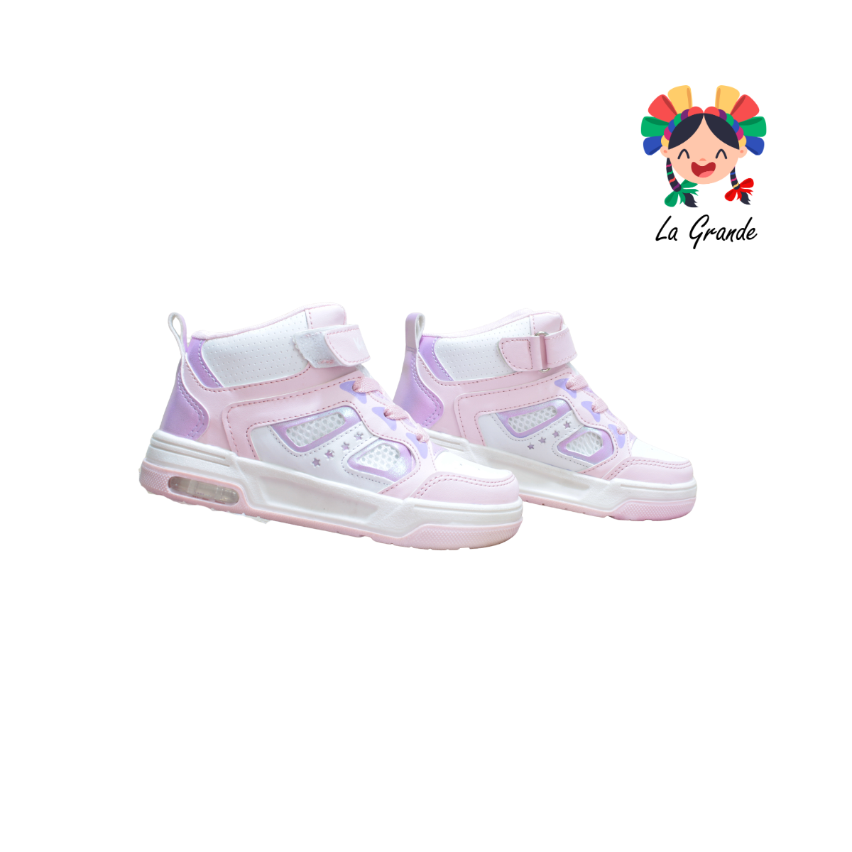1007 KENDROS Blanco Rosa Tenis Casual para Niña