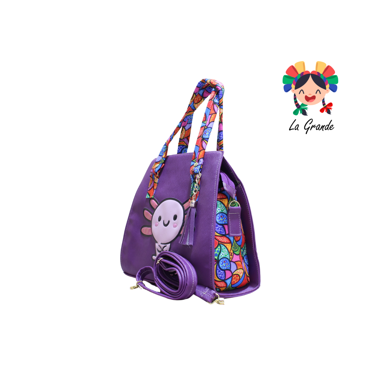 027 AJOLOT LUCCIANA Bolsa Púrpura Casual para Dama