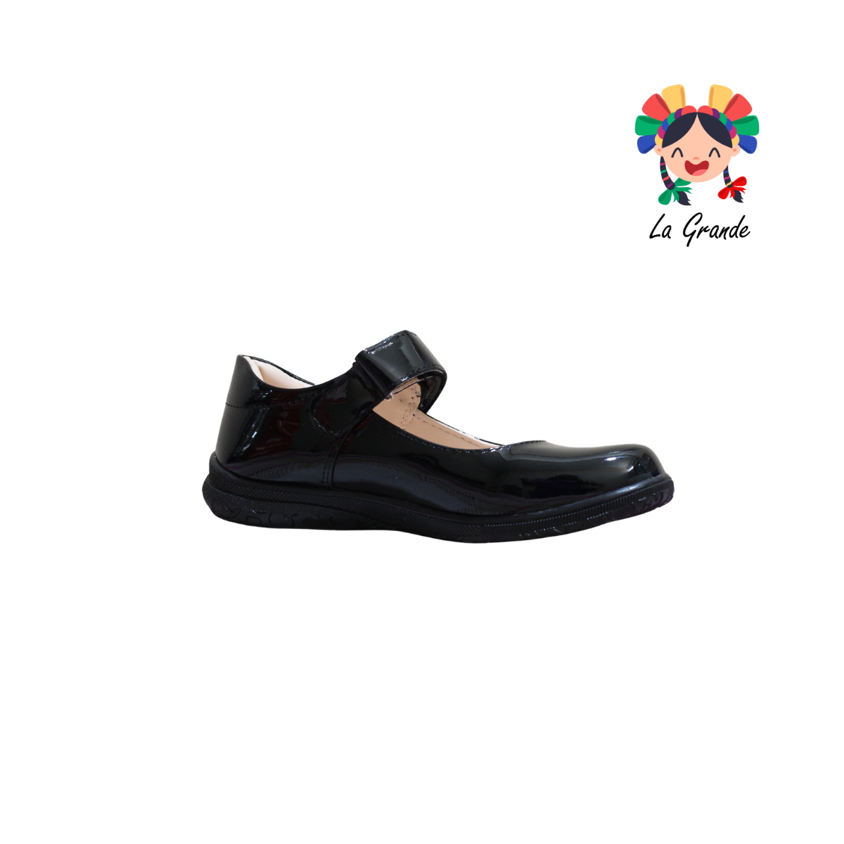 615 DULCE CEREZA Negro Charol Zapato Escolar para Dama