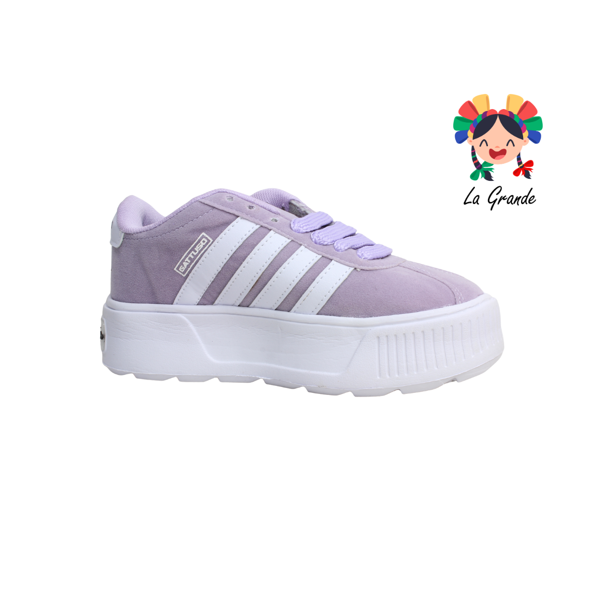 303 GATTUSO Lila Bco Bco Bco Lila Tenis Casual para Dama