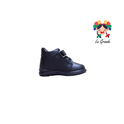 3444 DOGI Negro Piel Zapato Casual para Bebé