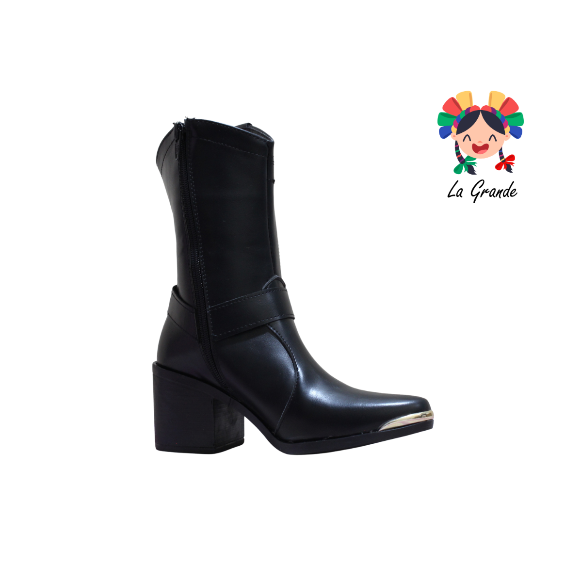 1011 IVANNEP Negro Bota Vaquera para Dama