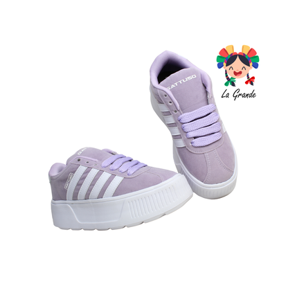 303 GATTUSO Lila Bco Bco Bco Lila Tenis Casual para Dama