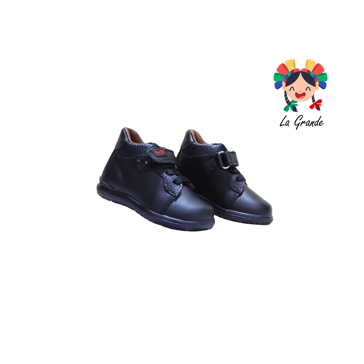 3444 DOGI Negro Piel Zapato Casual para Bebé
