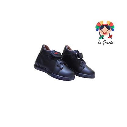 3444 DOGI Negro Piel Zapato Casual para Bebé