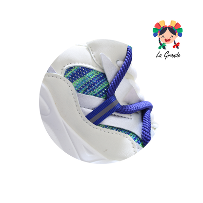 G04-2B FOSUM Beige Azul Textil Tenis Casual para Dama
