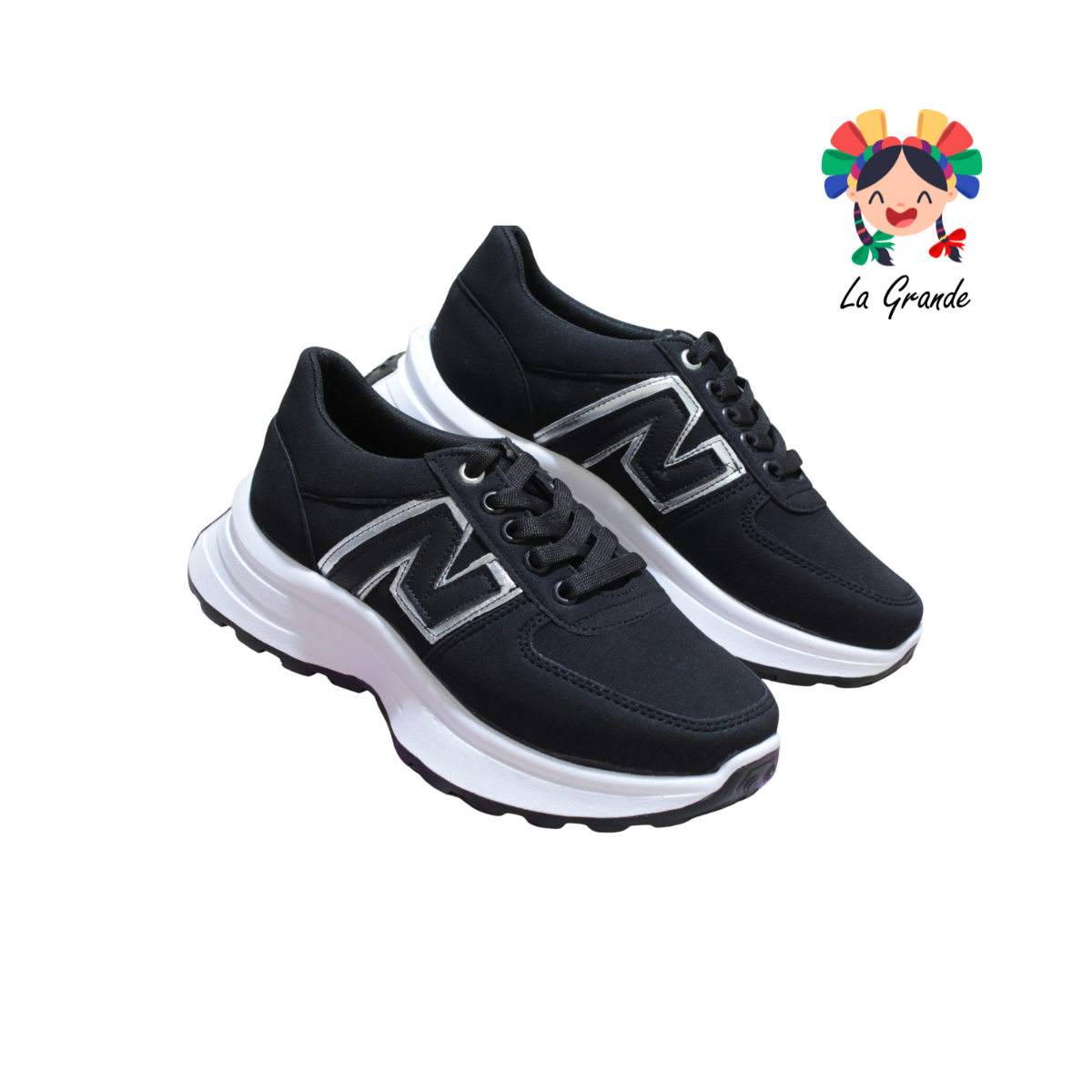 909 WILDCAT Negro Tenis Casual para Dama