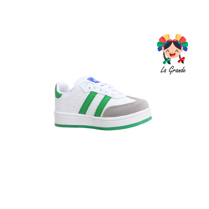 16000 FIRST Bco Gris Vde Sint Tenis Casual para Bebé, Niña y Niño