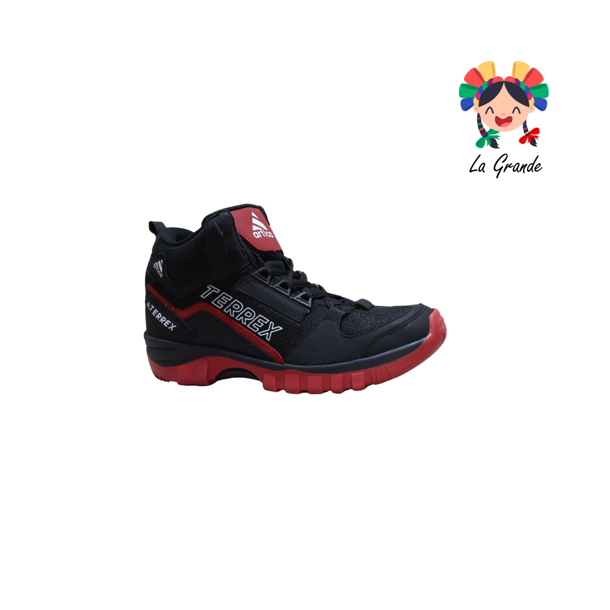 170 TERREX Ngo Rojo Textil Bota de Montaña para Dama,Joven y Caballero