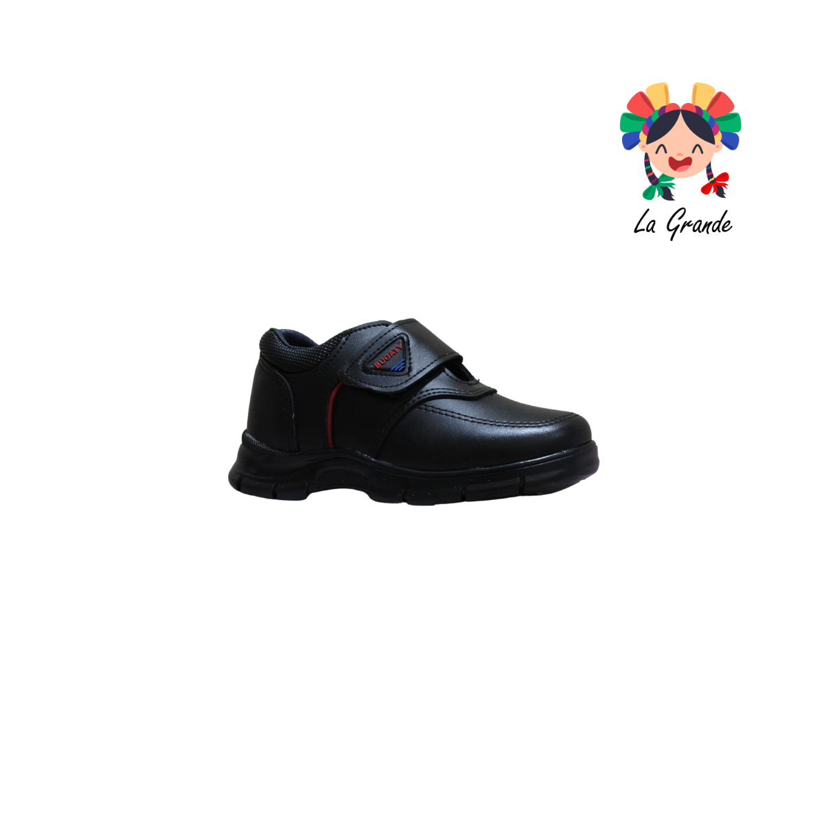 9021 BUGATY SHOES Negro Sint Zapato Escolar para Niño