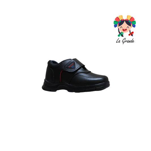 9021 BUGATY SHOES Negro Sint Zapato Escolar para Niño