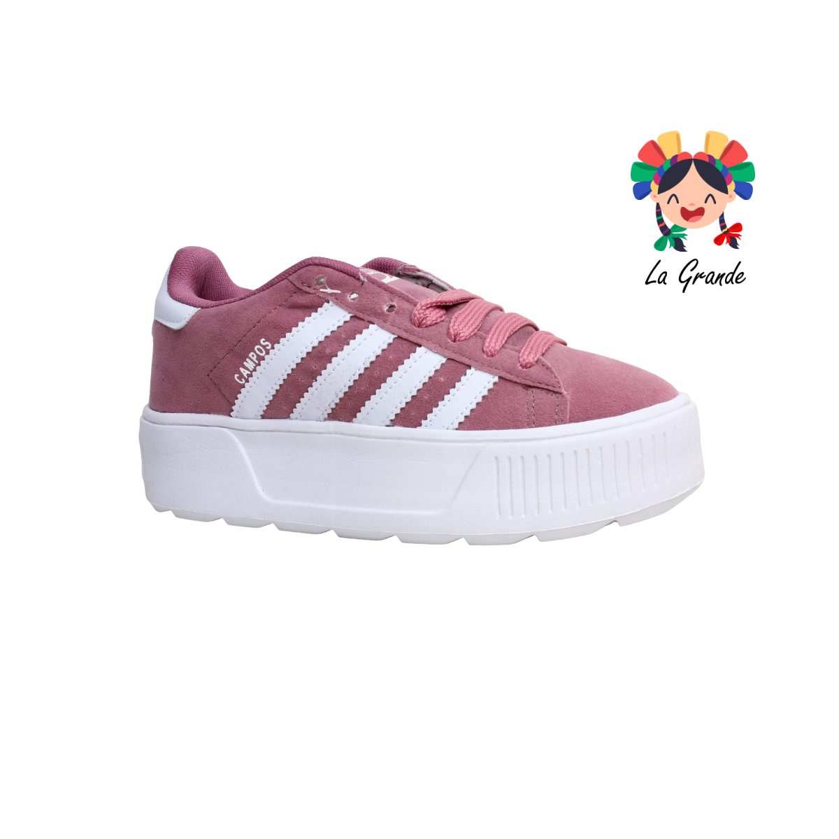 300 GATTUSO Rosa Bco Bco Rosa Tenis Casual para Dama