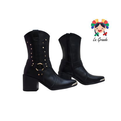 1011 IVANNEP Negro Bota Vaquera para Dama
