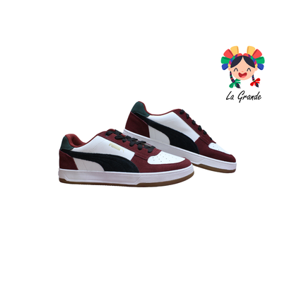 401 PM Bco Rojo Vde Tenis Casual Importado Original Para Caballero
