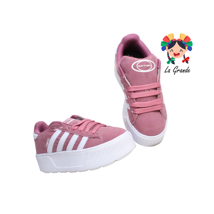 300 GATTUSO Rosa Bco Bco Rosa Tenis Casual para Dama