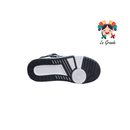 160 WALKQUIR Blanco Negro Tenis Casual para Dama, Joven y Caballero