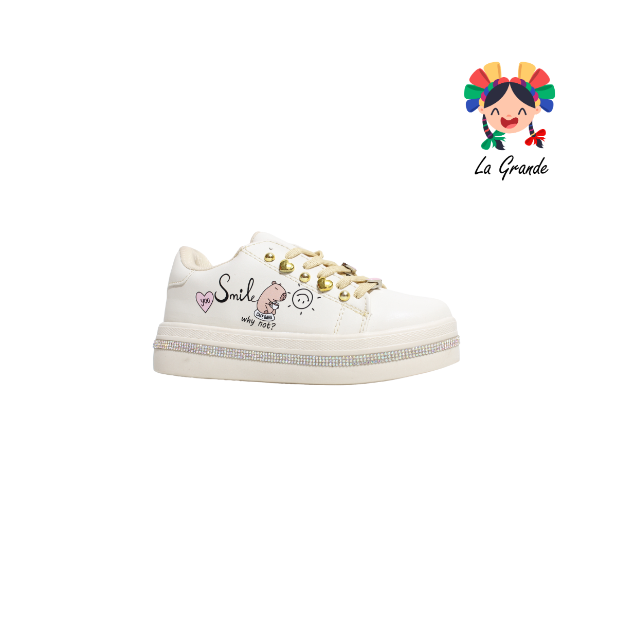 1650 CAPI CHAMPS Beige Tenis Casual para Niña y Dama