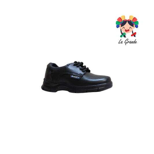 9007 BUGATY SHOES Negro Sint Zapato Escolar para Niño y Joven