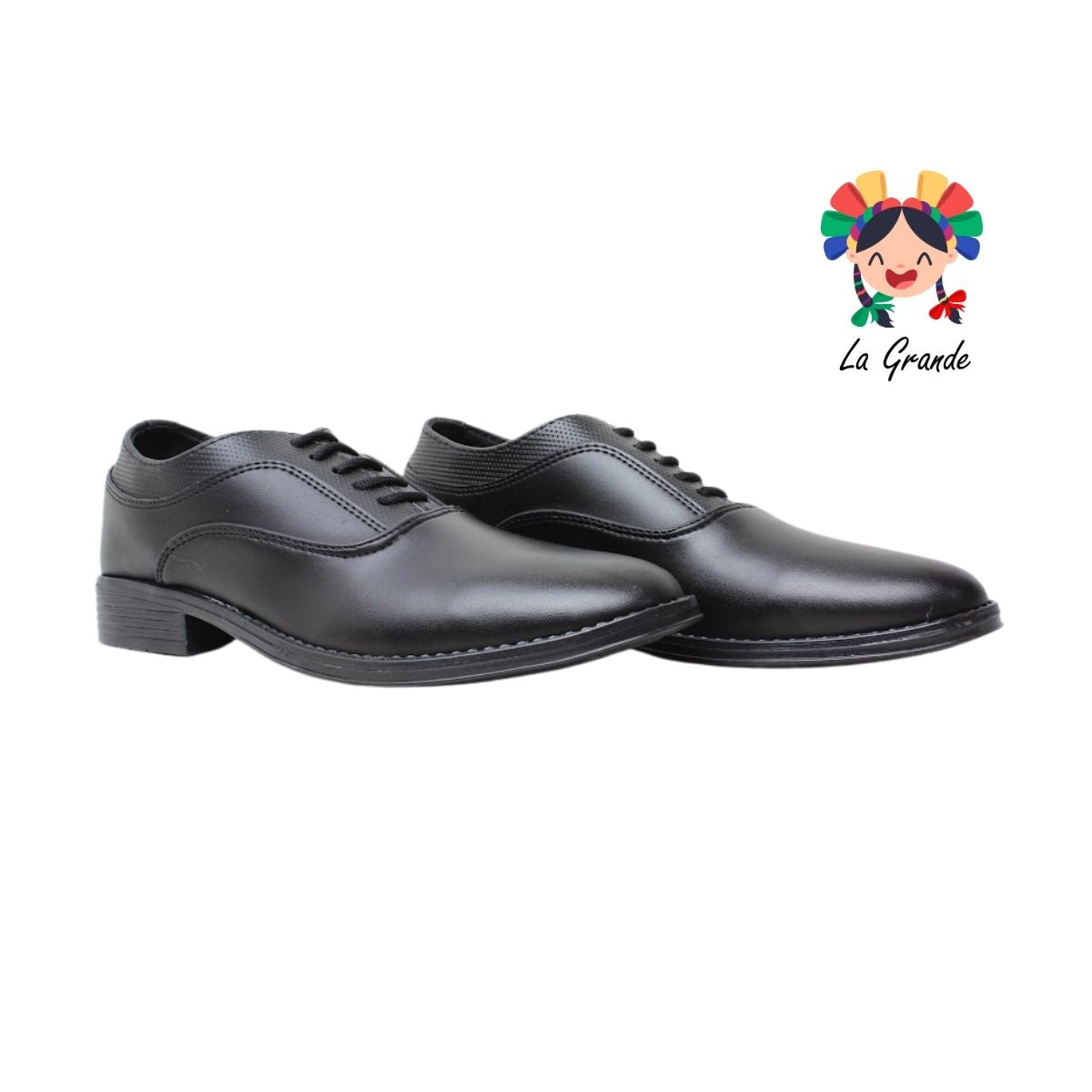 166-C ADRIANO GIANETTI Negro Sint Zapato Escolar para Niño, Joven y Caballero