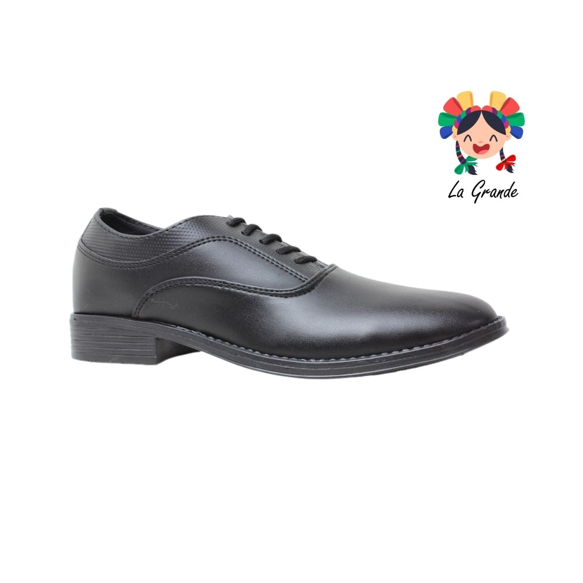 166-C ADRIANO GIANETTI Negro Sint Zapato Escolar para Niño, Joven y Caballero