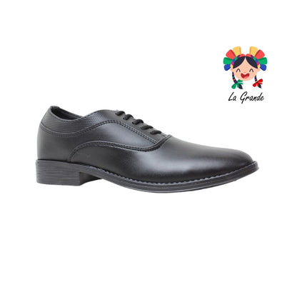 166-C ADRIANO GIANETTI Negro Sint Zapato Escolar para Niño, Joven y Caballero