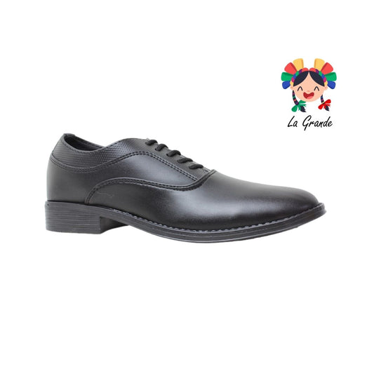 166-C ADRIANO GIANETTI Negro Sint Zapato Escolar para Niño, Joven y Caballero