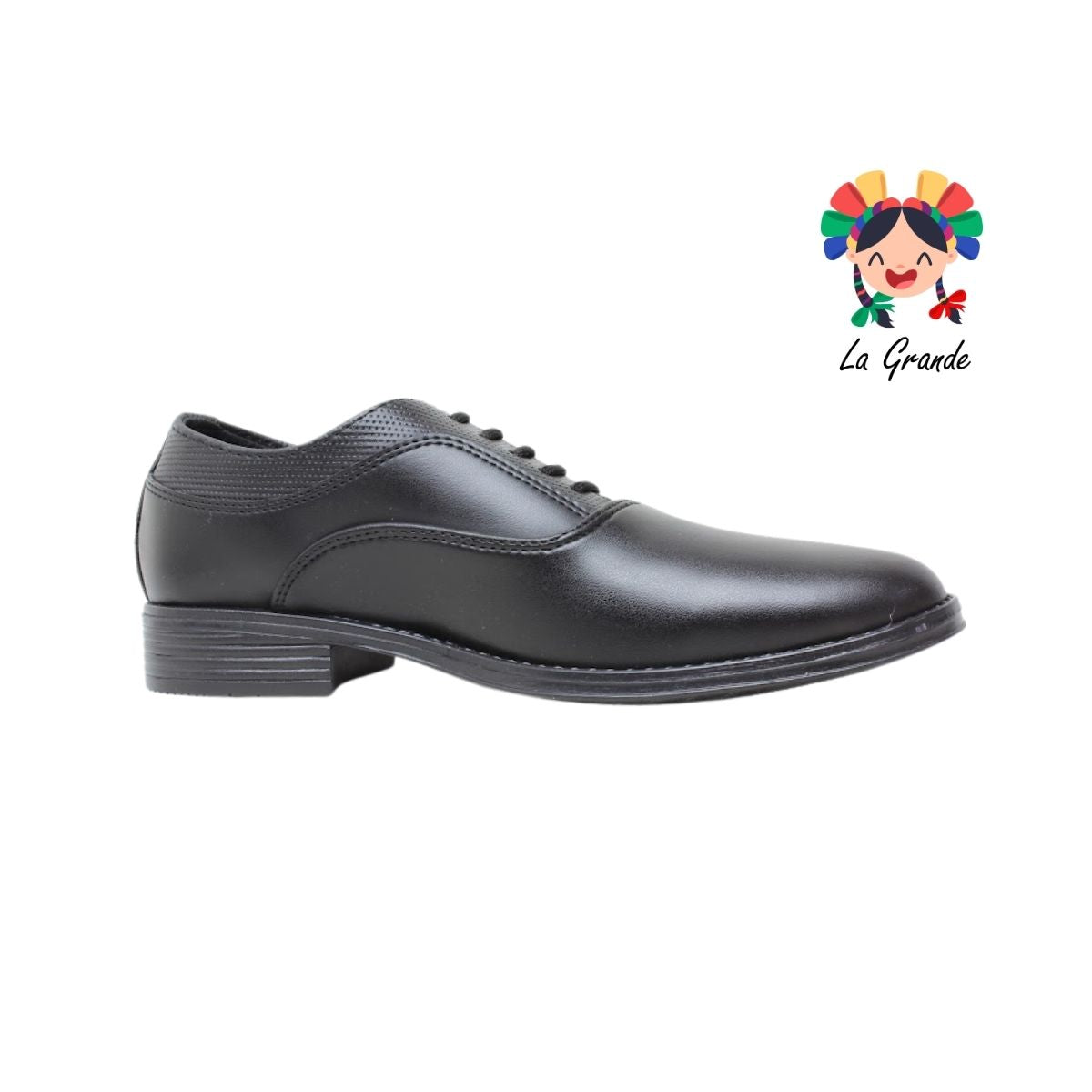 166-C ADRIANO GIANETTI Negro Sint Zapato Escolar para Niño, Joven y Caballero