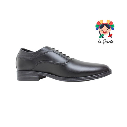166-C ADRIANO GIANETTI Negro Sint Zapato Escolar para Niño, Joven y Caballero