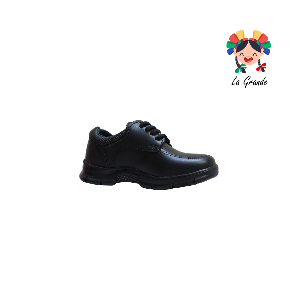 9007 BUGATY SHOES Negro Sint Zapato Escolar para Niño y Joven