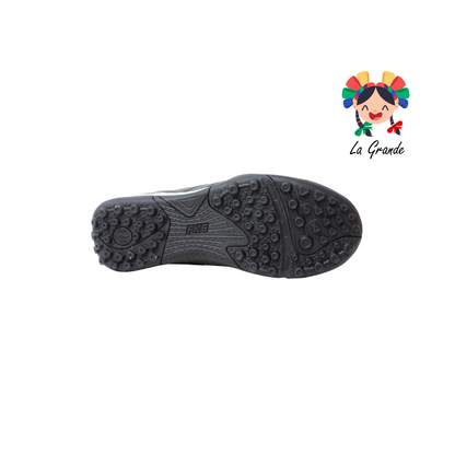 930 FRAKOS Negro Blanco Sintético Tenis de Fútbol Rápido para Joven