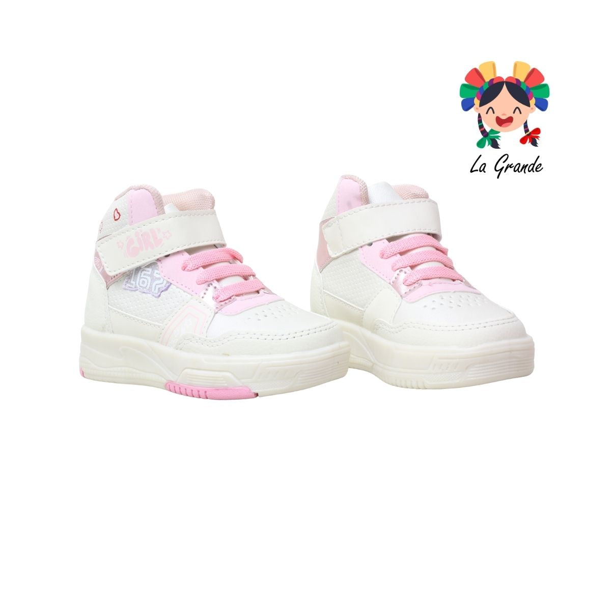 167 LUX-10 Beige Rosa Tenis Casual para Niña