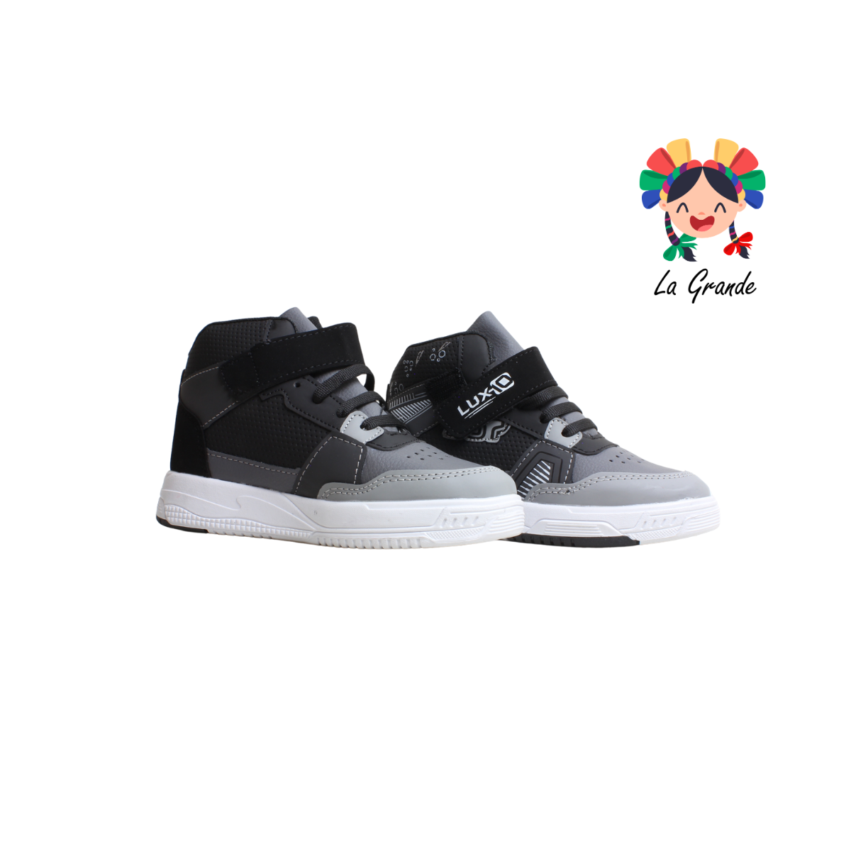 167 LUX-10 Negro Oxford Tenis Casual para Niña y Niño