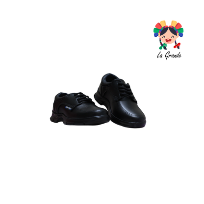 9007 BUGATY SHOES Negro Sint Zapato Escolar para Niño y Joven