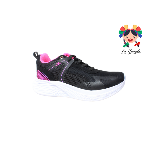 970 SPEIS10 Negro Fiusha Tenis Deportivo para Dama