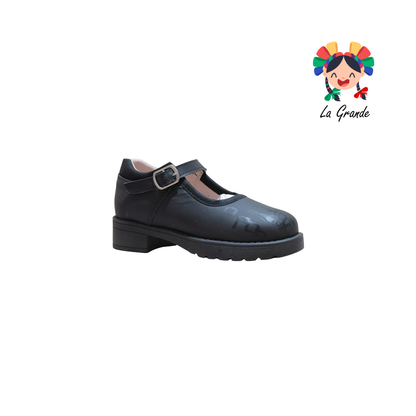 1006 MIA Negro Napa Zapato Escolar para Niña