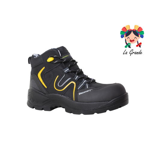 2592 DISCOVERY Negro Amarillo Textil Bota industrial con Casco de Poliamida para Caballero