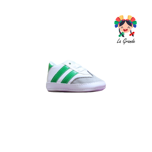 700 PEKE KIDS Blanco Verde Sintético Tenis Casual para Bebé