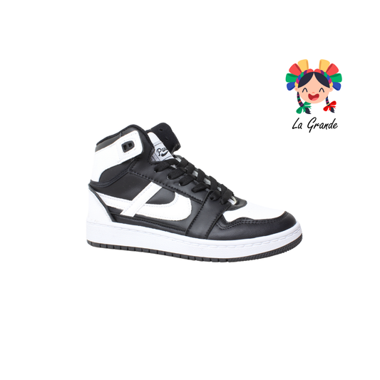 010900 PANAM Blanco Negro Tenis Bota Casual para Dama, Joven y Caballero Nacional Original