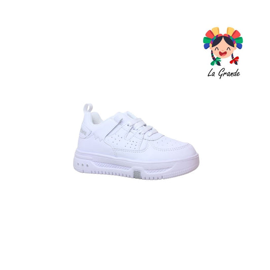 1700 ADIORA Blanco Total Sintético Tenis Escolares para Niña y Niño