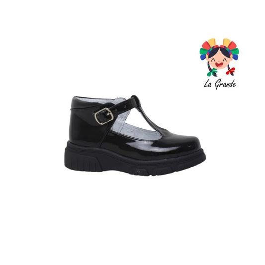 170 MIG NACEREM Negro Charol Zapato Escolar para Niña