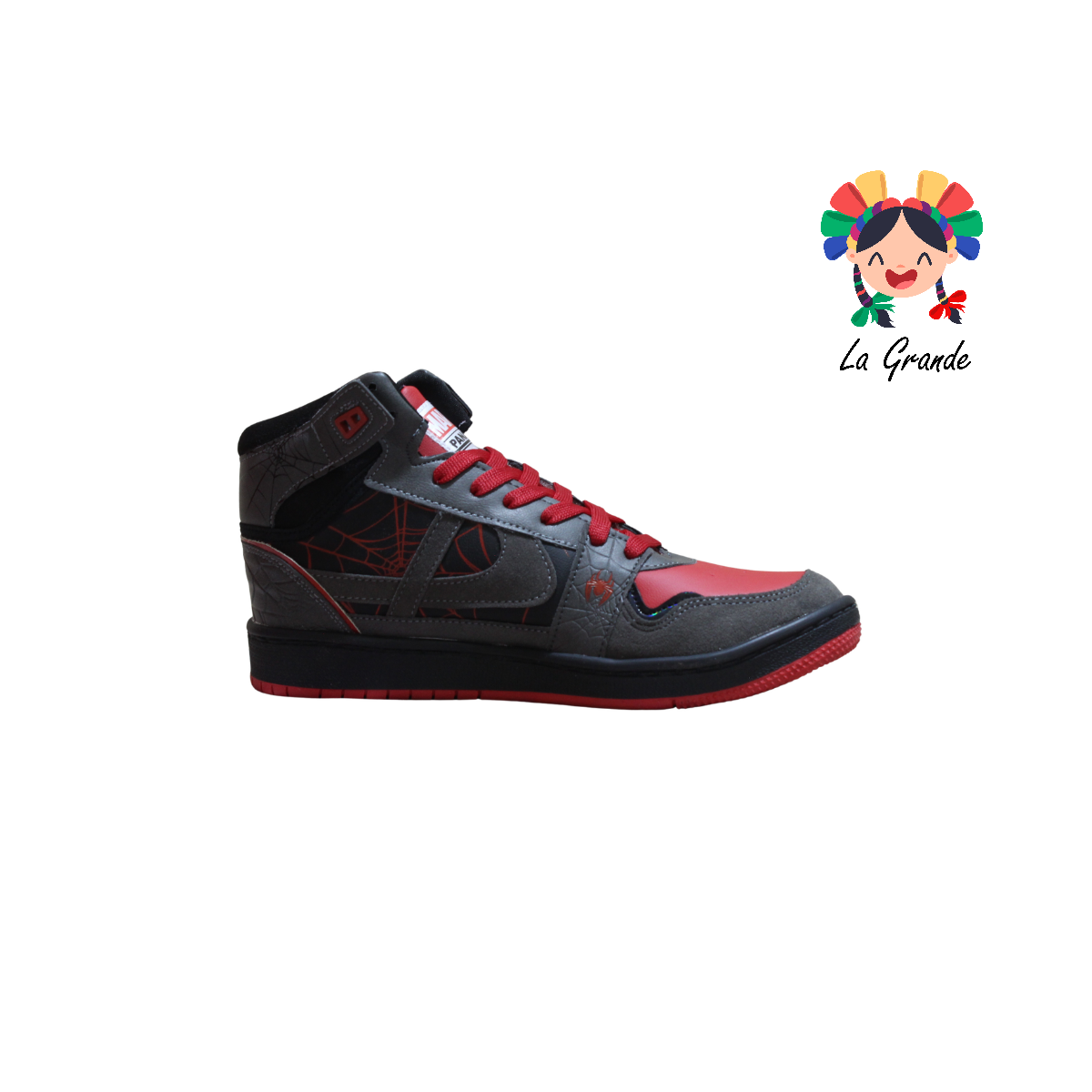 060043 PAM Gris Rojo Napa Gamuza Mortales Tenis Casual Calzado Nacional Original para Dama,Joven y Caballero