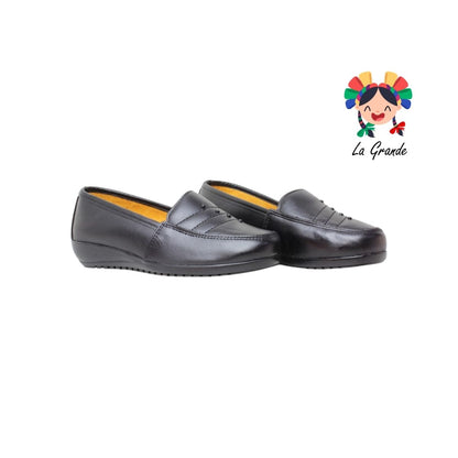 171 AMPARO Negro Piel Zapato Casual para Dama