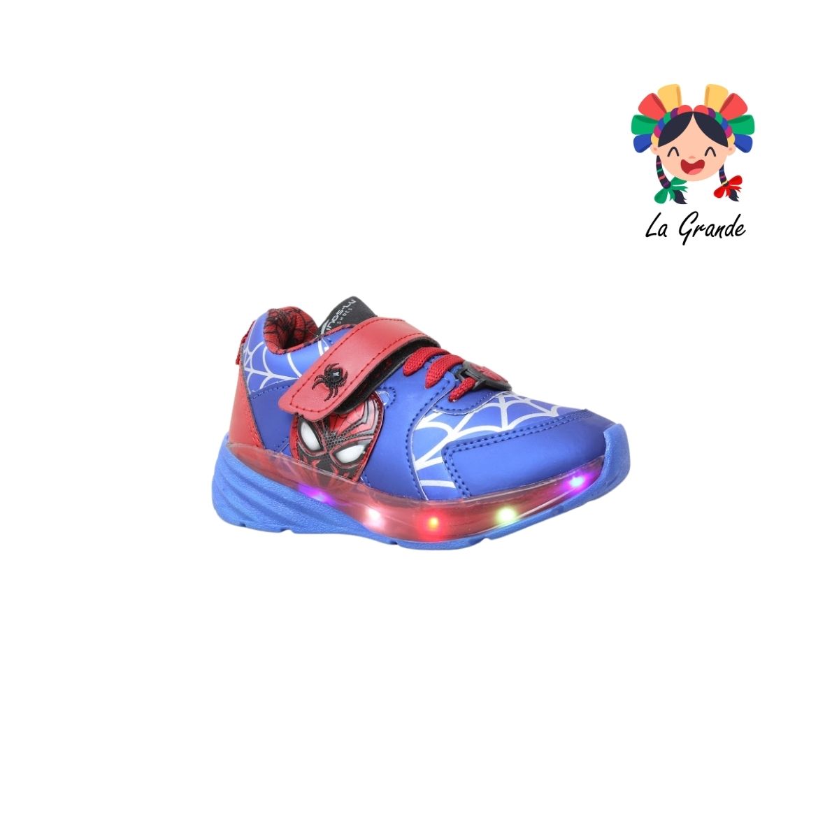 1727 KINGS-LU Rey Rojo  Sintético Tenis Casual con Luz Led para Niño