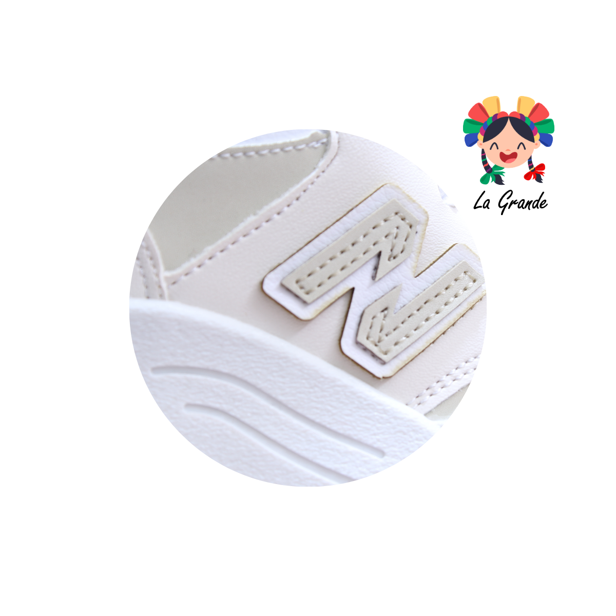 172 HEBOX Hueso Blanco Tenis Casual para Niña