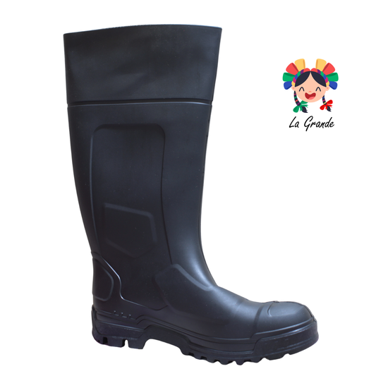 0017 CLIFF Negro Bota de Hule para Dama, Joven y Caballero