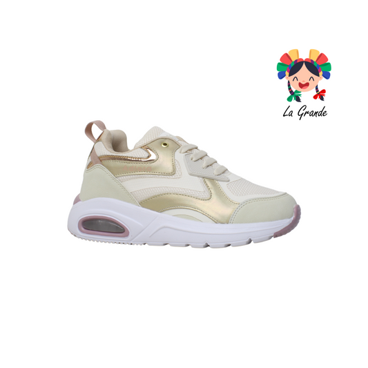 1740 ADIORA Latte Oro Tenis Deportivo para Dama