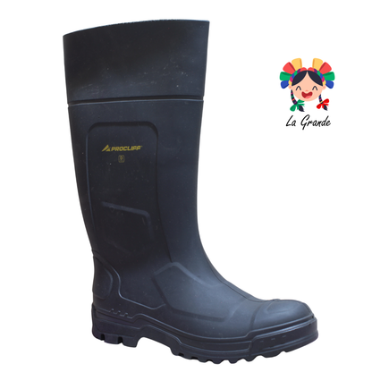 0017 CLIFF Negro Bota de Hule para Dama, Joven y Caballero