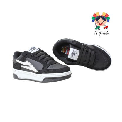 175 SCAPE Negro Negro Nobuck Tenis Casual para Niño