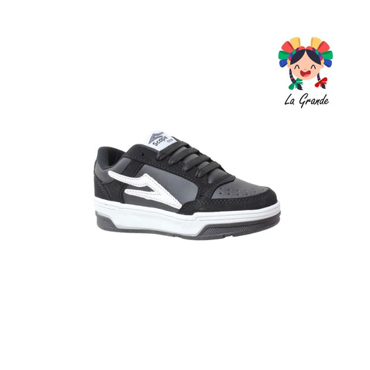 175 SCAPE Negro Negro Nobuck Tenis Casual para Niño